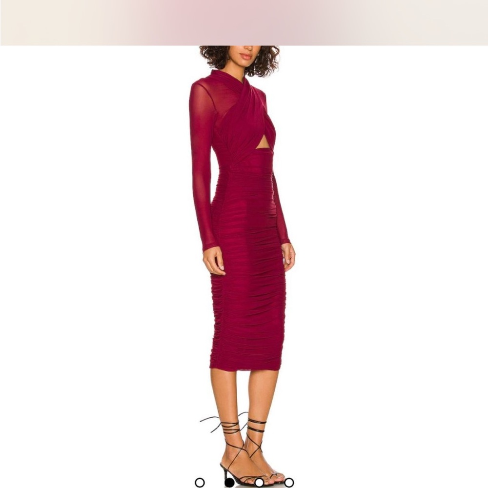 Bardot Crimson Zipper Dress